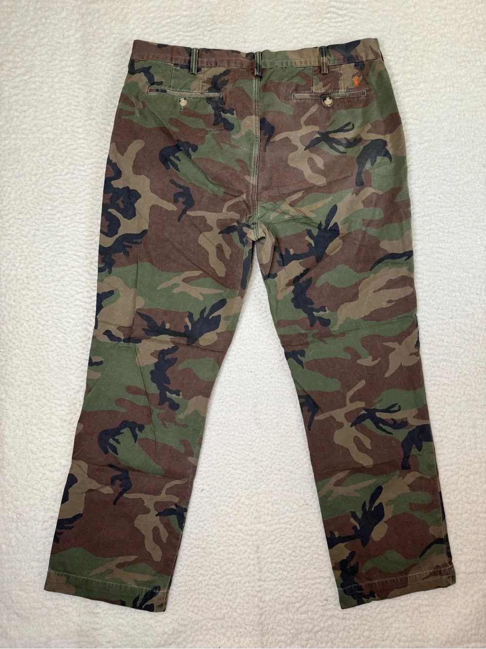 Polo Ralph Lauren Classic Cotton Twill Camo Green Chino Pants Men's Size 38x32 - Picture 8 of 12